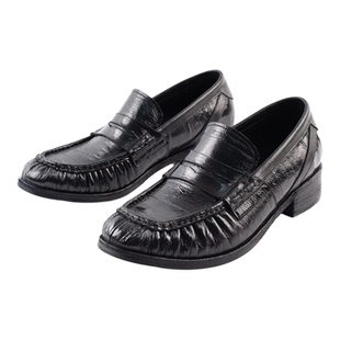 ROG RO美洲鳗鱼皮乐福鞋褶皱休闲ROW老钱新贵风肉哥男固特异皮鞋