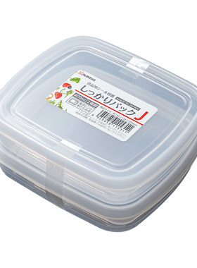 日本进口海鲜鱼虾保鲜盒冰箱收纳