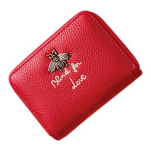 卡包女式小巧超薄简约拉链防盗防磁驾驶证一体大容量卡位迷你真皮