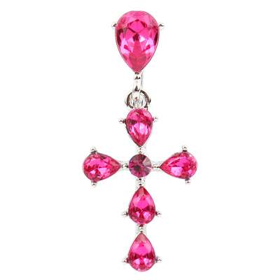 十字架倒挂粗杆肚脐钉