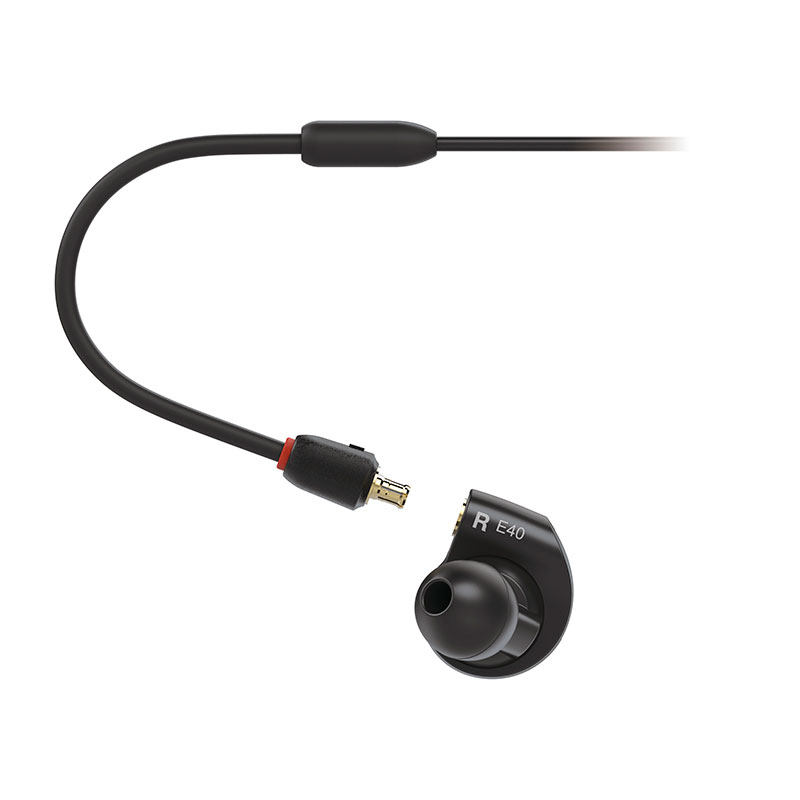 Audio Technica/铁三角 ATH-E40监听动圈入耳式耳机塞 圆声带行货