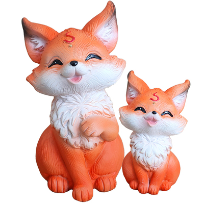 九尾狐狸摆件狐尾多肉花盆景装饰