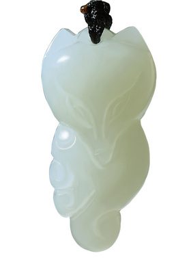 和田玉狐狸吊坠生日礼物