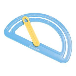 得力小学生活动角演示器数学教具量角器多功能尺子锐角直角钝角学习工具钟点学习器半圆尺