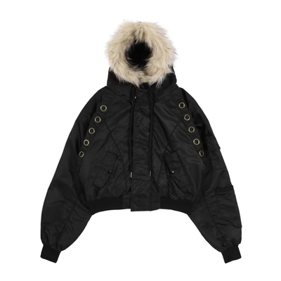 Minju同款FANCYCLUB棉服毛领外套