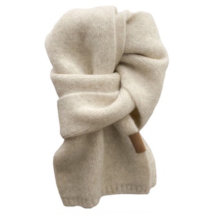 白色围巾女冬季2025新款羊毛混纺女生高级感韩系百搭小众女士围脖