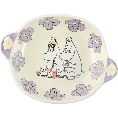 姆明手绘陶瓷盘子特别好看高级