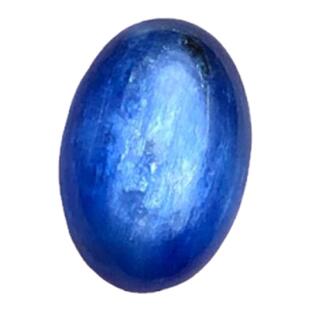 天然蓝晶石戒面裸石DIY绕线镶嵌戒指手链吊坠耳钉椭圆猫眼蓝晶石