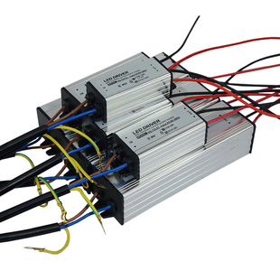 LED投光灯驱动宽压电源20w30w50w70w100w恒流防水镇流器变压DC头