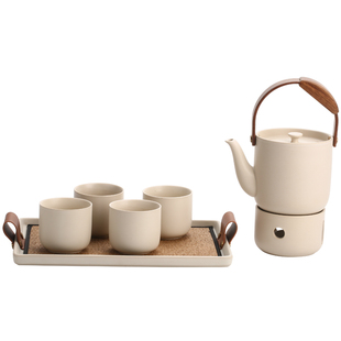 宜集堂Teasong中古风整套茶具套装家用客厅陶瓷提梁壶泡茶温茶炉