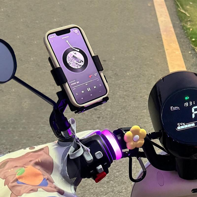 电动车手机支架2025新款九号后视镜款骑行防抖导航支架