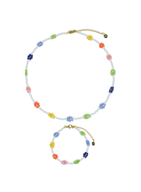 AWE官方彩色串珠小花项链姜涩琪