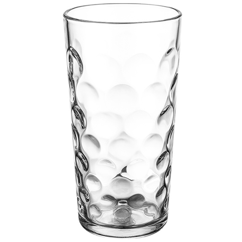 Glasslock进口耐热钢化玻璃杯子家用啤酒杯带波点微波炉加热水杯