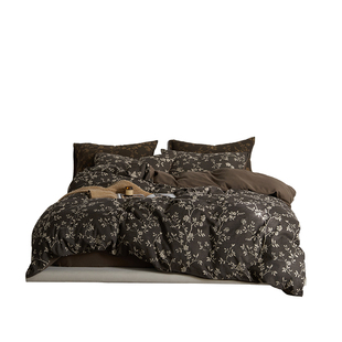 复古风全棉色织水洗提花60支四件套纯棉被套床笠中古风床单床品