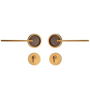 索斯诺对开门门锁室内双开门锁卧室大门双开把手单把假锁对开门锁