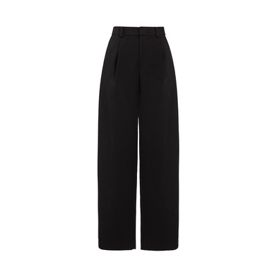 iammix27黑色高腰休闲西装长裤