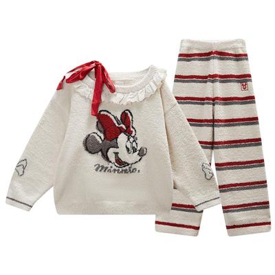 果壳情侣冬季半边绒睡衣