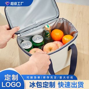 新款 户外野餐包便携手提便当包保温大容量冰包上班露营带饭午餐包