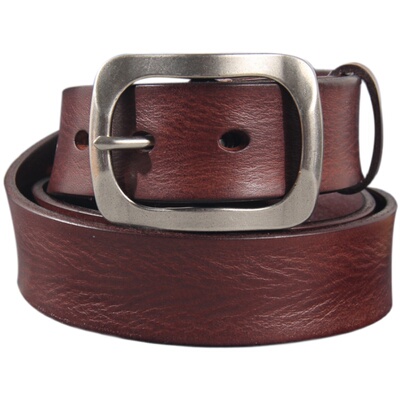 3.3腰带女真皮宽头层纯牛皮ins风复古 简约加长男士牛仔裤腰带潮