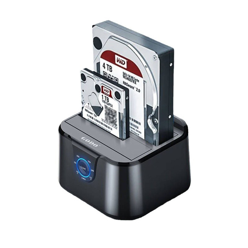 GODO 机械固态硬盘盒2.5/3.5英寸笔记本台式机通用底座usb3.0外置
