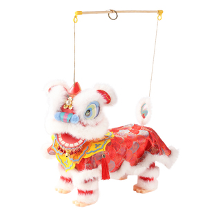 新年醒狮灯笼手工diy材料2026新款马年儿童手提元宵花灯发光道具