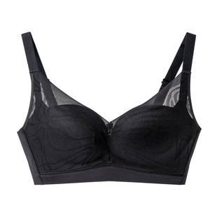 丝界聚拢无痕内衣大胸显小里料桑蚕丝真丝无钢圈美背一体式文胸女