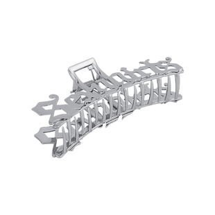 85度灰辣妹字母金属发夹女潮后脑勺抓夹大号鲨鱼夹子精致盘头发饰