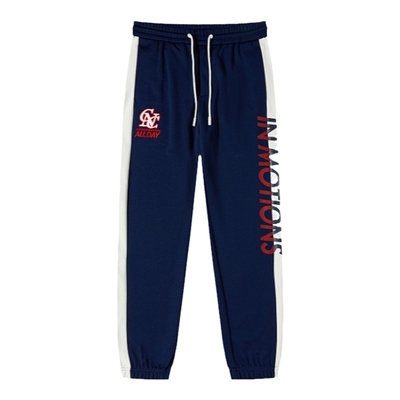 侧条纹时尚字母休闲裤cnc