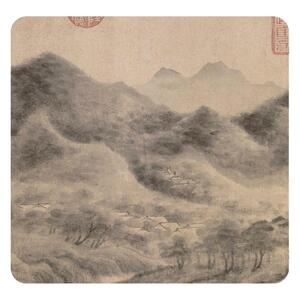 米友仁云山墨戏图米家山水装饰画