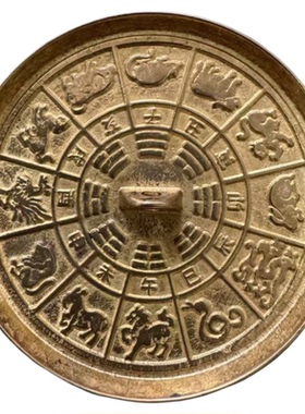 紫薇讳透光镜紫薇大帝护身反光镜反射镜家居摆件生肖龙凤铜镜