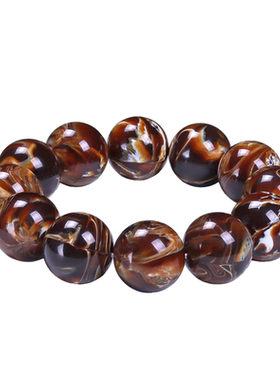 缅甸根珀手串黑色琥珀蜜蜡手链