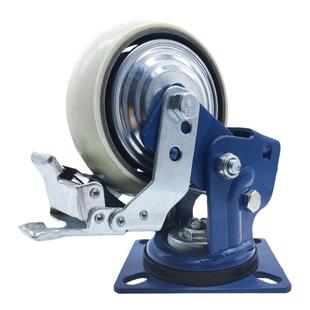 瑞斌重型双弹簧减震避震轮耐磨万向脚轮4寸5寸6寸轮台车工位器具