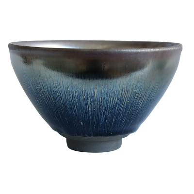 宋代点茶建盏兔毫盏大号盏托
