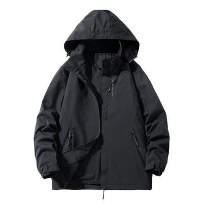 NASA黑武士户外冲锋衣外套男女款春季三合一防风防水情侣登山夹克