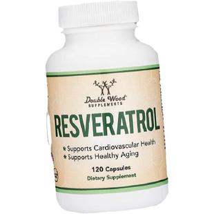 DOUBLE WOOD美国白藜芦醇精华胶囊反式白黎芦醇口服美白丸内调