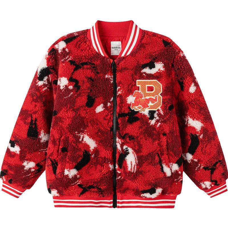 拜年服！26款儿童外套棒球服红色