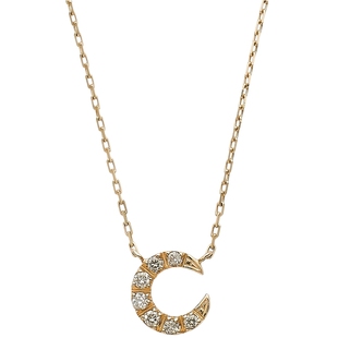 新年礼物agete/阿卡朵【月亮】钻石9K金项链