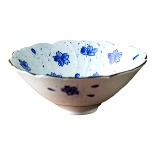 特别好看的碗精致糖水甜品碗小斗笠碗陶瓷饭碗家用釉下彩餐具日式