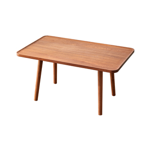 茶几实木轻奢圆形客厅茶几阳台小桌子ins风沙发边角几小户型客厅