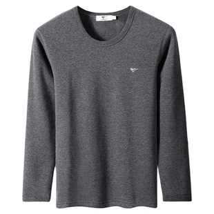 七匹狼保暖上衣男加绒加厚防寒冬季单件秋衣打底保暖内衣男款上身