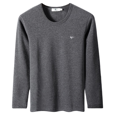 七匹狼保暖上衣男普通圆领棉简约