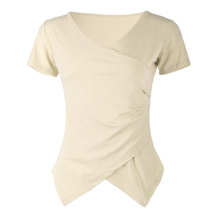 粉色舞蹈练功服女现代舞形体上衣成人中国古典舞蹈服教师专用夏款