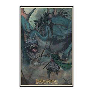 指环王MONDO魔戒电影海报装饰画现代简约有框家装挂画高清版画