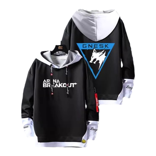 暗区游戏突围周边同款cos连帽卫衣白狼连队章二次元男女秋冬衣服1