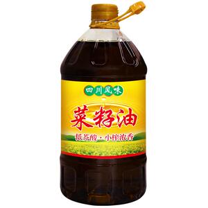 纯正菜籽油小榨浓香食用油低芥酸菜籽油四川风味家商两用菜油5L装