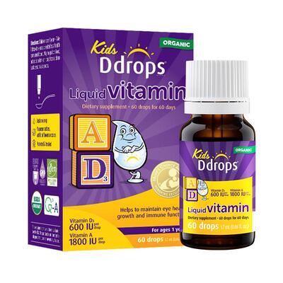 Ddrops滴卓思儿童AD滴剂补钙d3