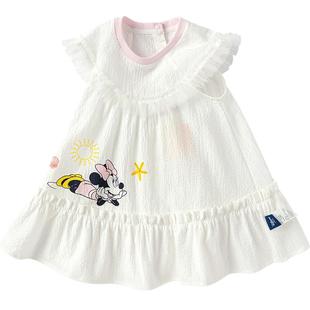 【迪士尼IP】巴拉巴拉宝宝连衣裙儿童公主裙女童夏装2026新款甜美