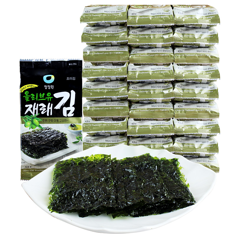 清净园橄榄油海苔韩国原装进口
