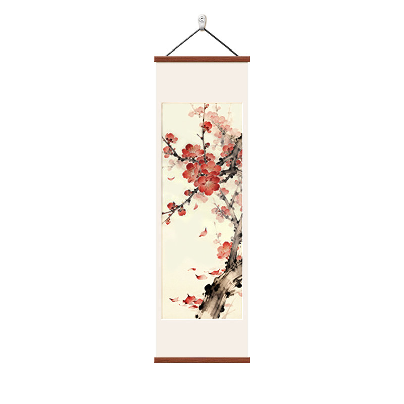花开富贵入户玄关装饰画梅花挂画