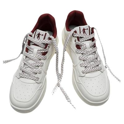 运动鞋乔丹平底小白鞋系带低男